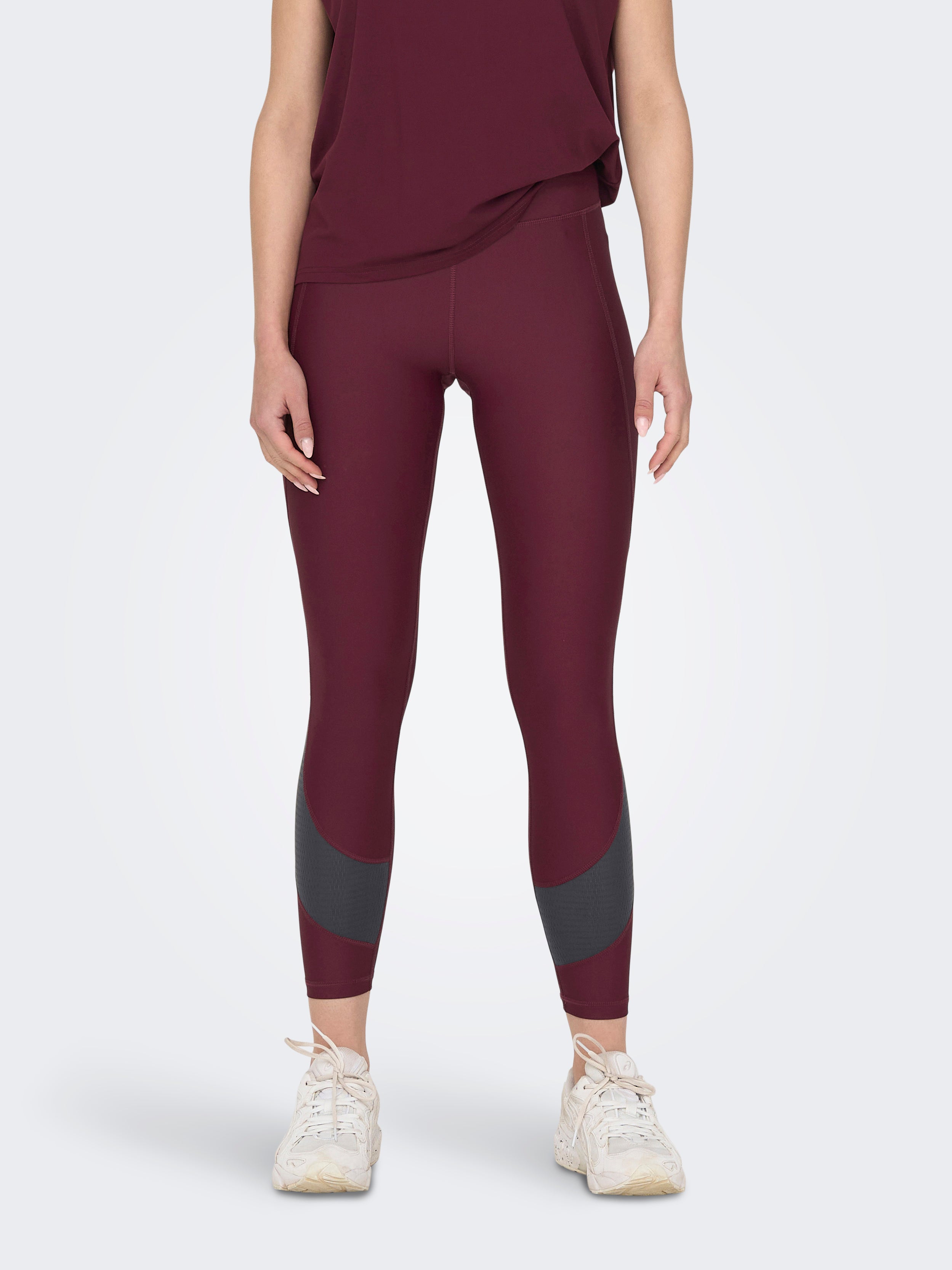 ONPLEA-STELLA-3 Hohe Taille Enger Schnitt Sportleggings Windsor Wine