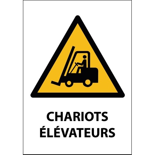 Panneau Danger - chariots élévateurs - W014 - ISO 7010