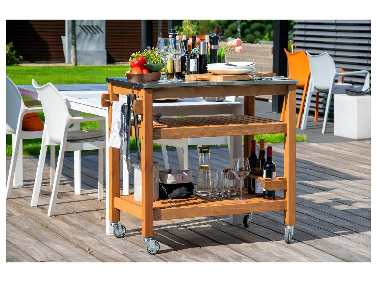Bijzettafel met RVS blad