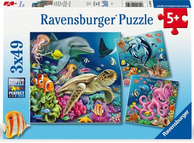 Ravensburger Puslespill Under Water 3x49 Brikker