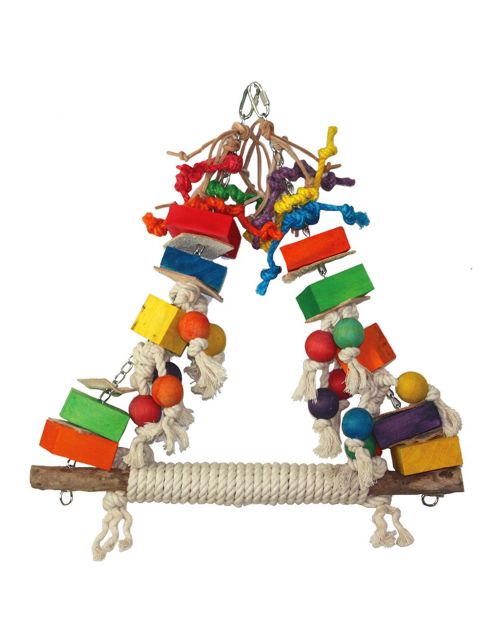 Keddoc Vogelspeelgoed Power Swing - Vogelspeelgoed - 55x10x50 cm Multi-Color