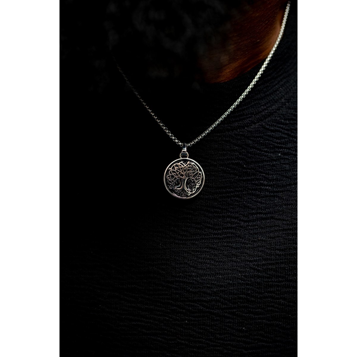 Collier mono-motif Melchior en Acier 316L