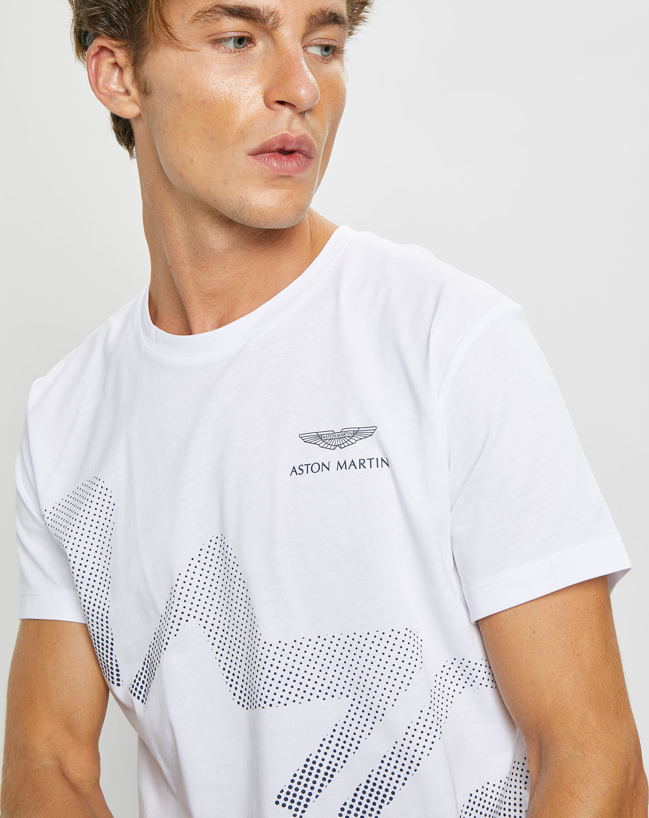 Hackett London T-Shirt Logo Aston Martin Racing blanc
