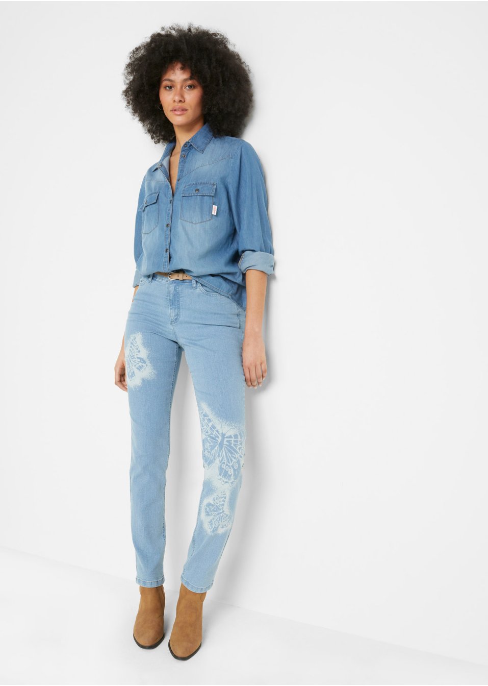 Jean extensible imprimé, Straight