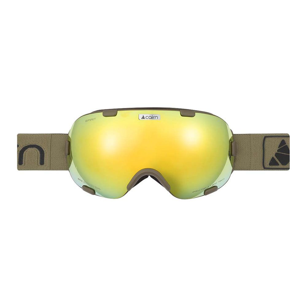 Cairn SPIRIT - Masque ski Homme mat khaki black gold/gold