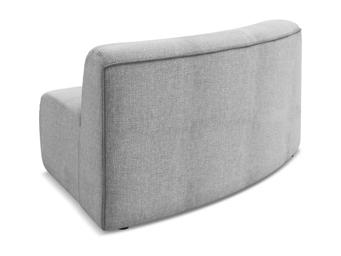 Fauteuil d'angle pour canapé modulable en tissu chenille - gris clair - EKAHI