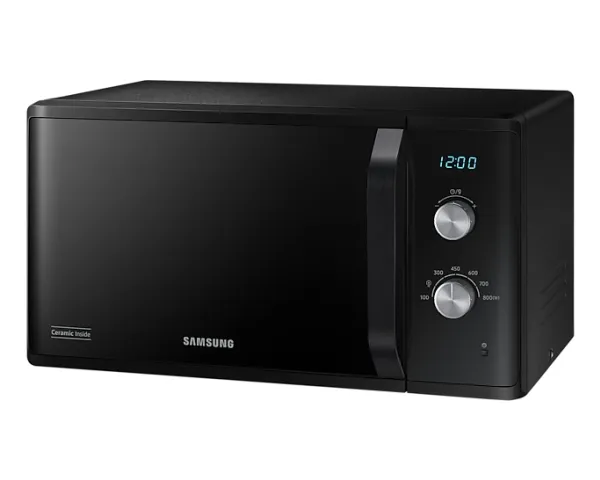 Samsung MW3500K, Bordplade, Solo mikroovn, 23 L, 800 W, Knapper, Dreje, Sort