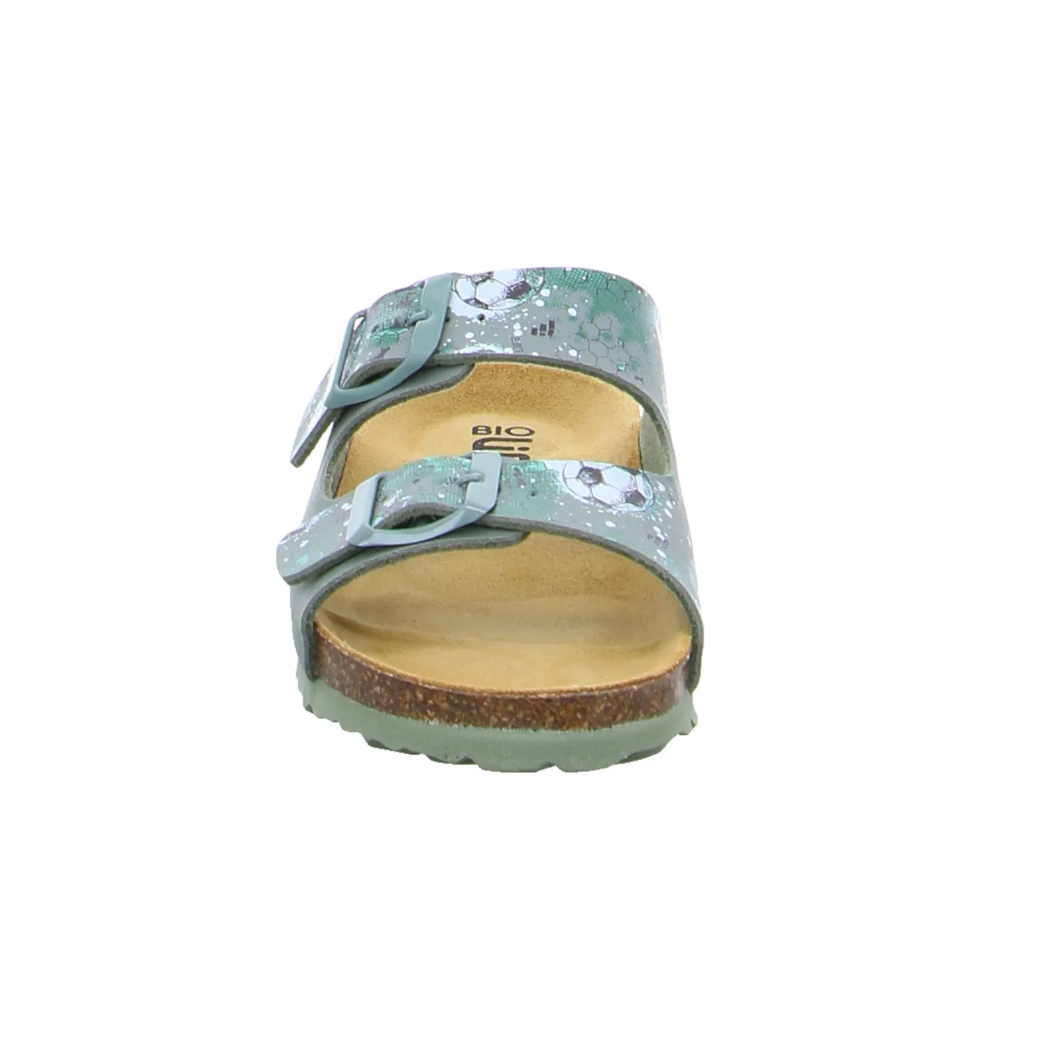 BIOLife Kinder-Pantolette Olive Lederimitat  Unisex