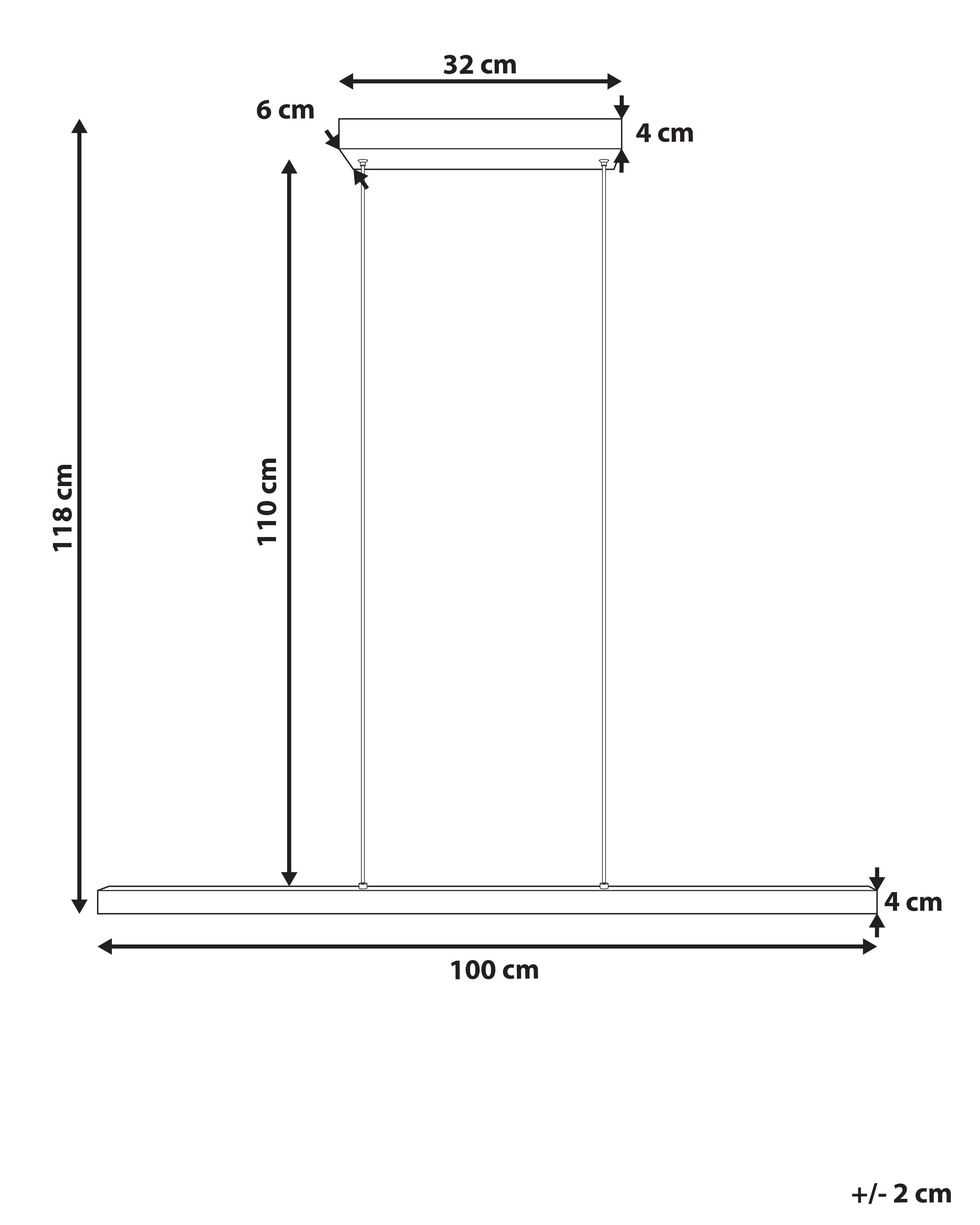LED hanglamp ARENAS met afstandsbediening Wit