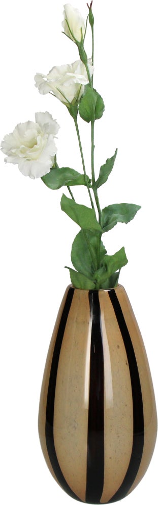 Vaas Pez beige / zwart D 16 H 28,5 cm