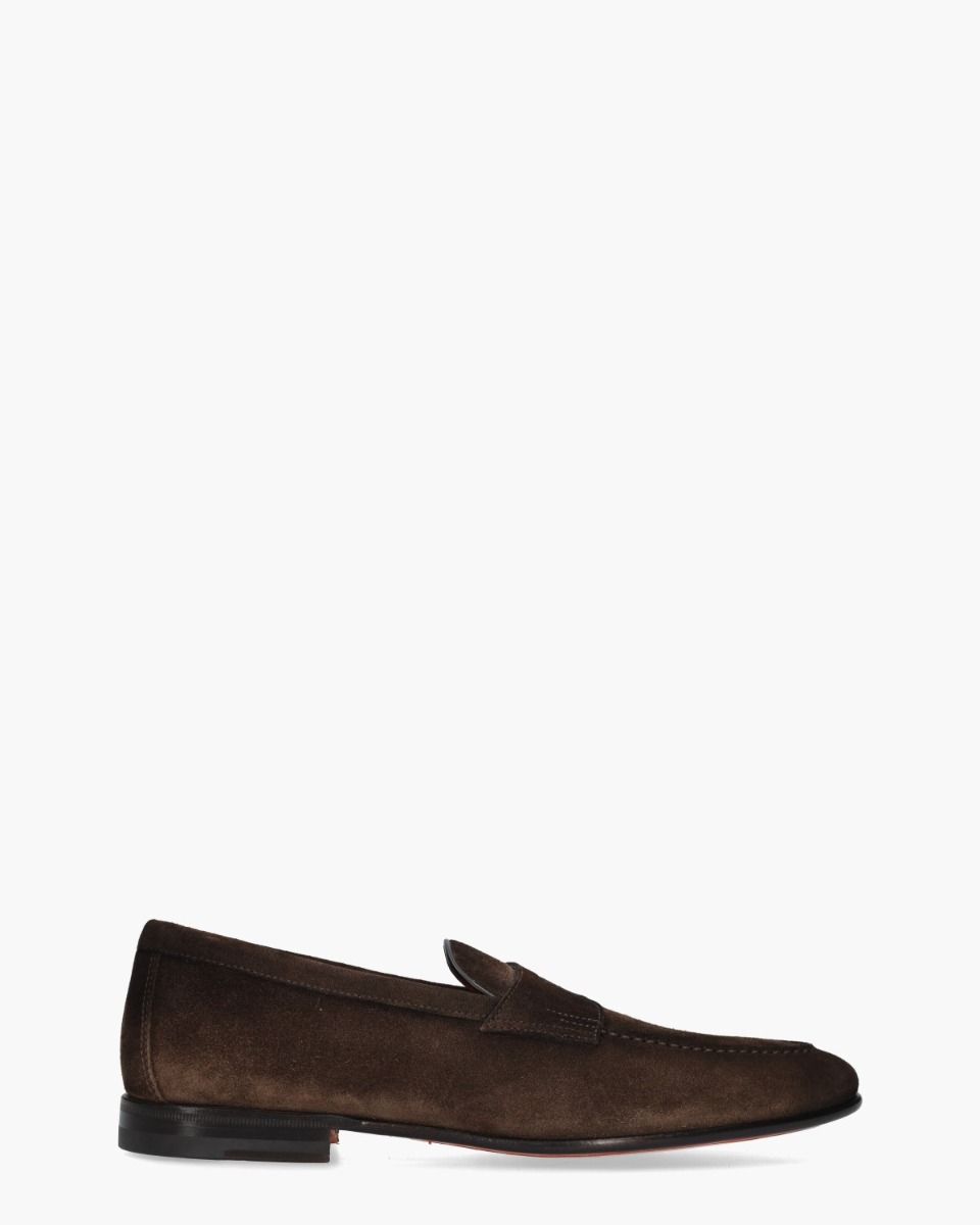 Santoni 19044 Donkerbruin Herenloafers
