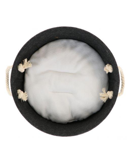 Pets Dreamteam Mand Rond Vilt - Dierenmand - Ø39x17 cm Antraciet