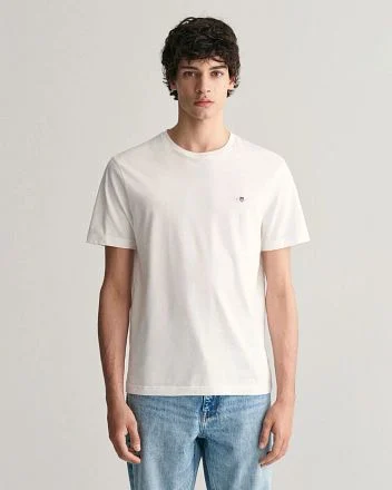 Gant T-shirt Shield Logo Wit 2003184-110 kopen