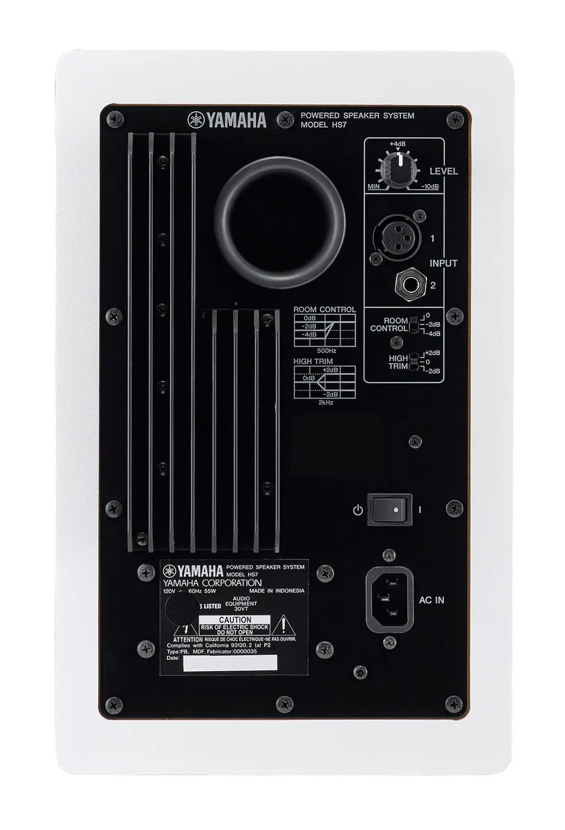 Yamaha HS7 Blanc (la pièce) Enceintes de monitoring