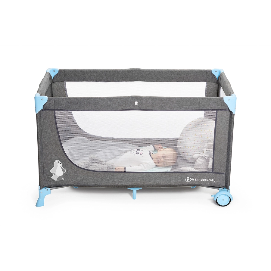Kinderkraft Reisebett Joy Blue mit Zubehör