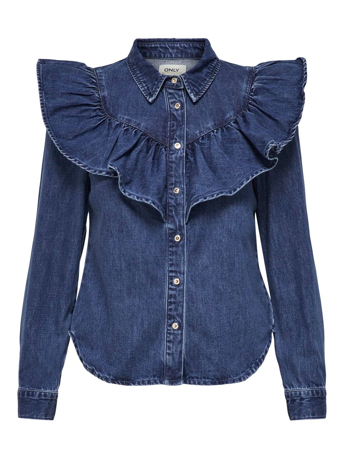 ONLINDIGO Jeanshemd Dark Blue Denim