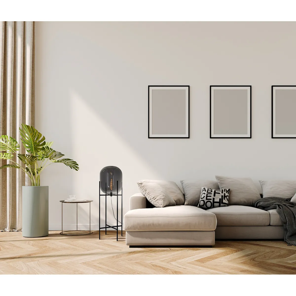 Italux Maversa Lampadaire - Noir/Graphite
