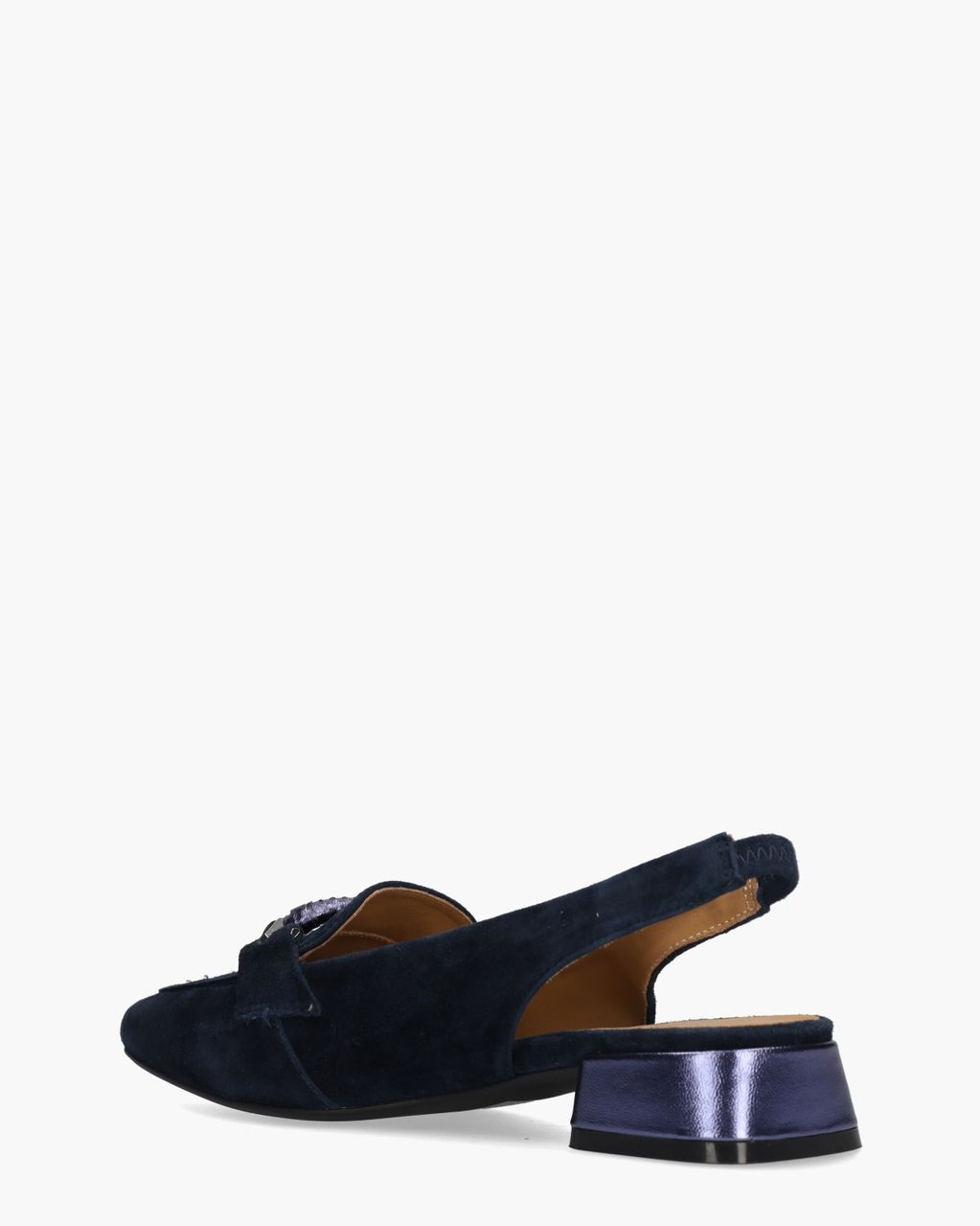 Di Lauro Wasima Donkerblauw Dames Slingbackloafers