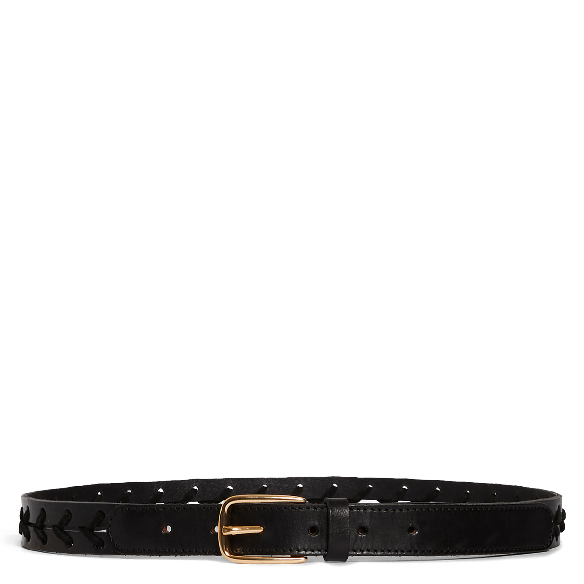 Ceinture en cuir lisse | Noir