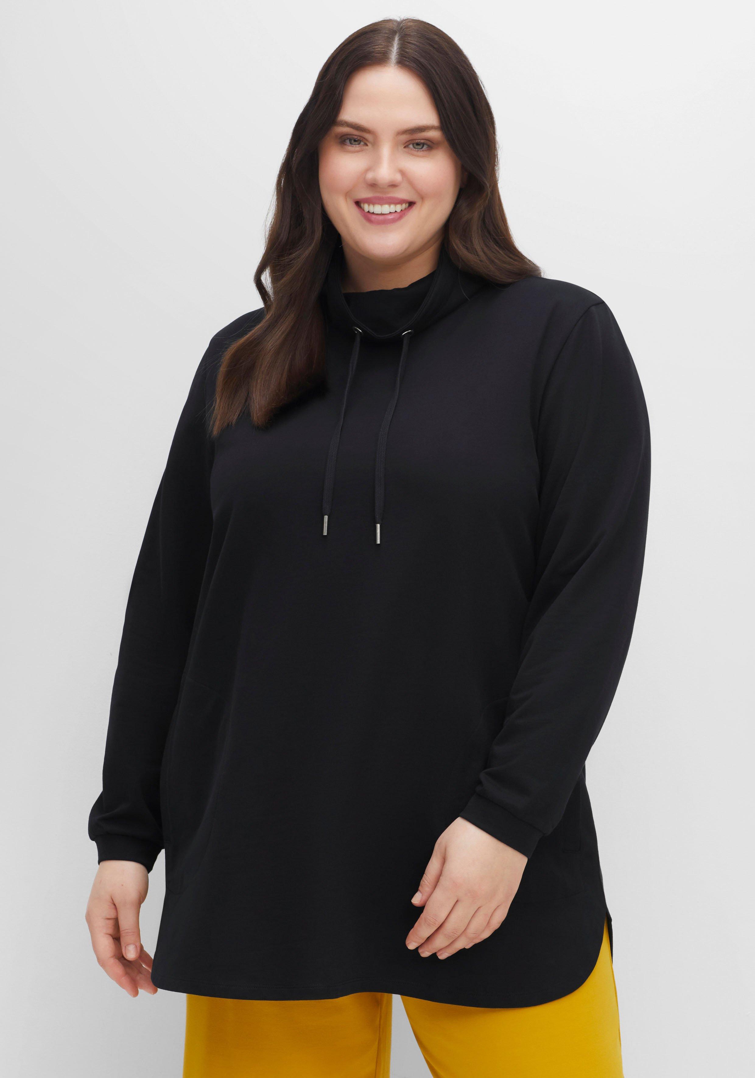 Sweatshirt mit hohem Kragen und Tunnelzug