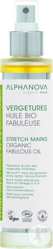 Alphanova Santé Huile Vergetures Fabuleuse Sans Parfum Bio Spray 100ml