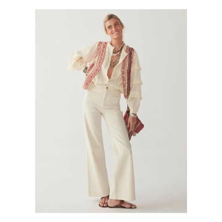 Maison Hotel Blouse Brodée Alberta | Ecru