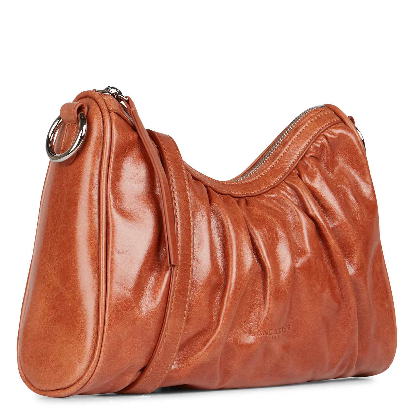 RETRO & GLAM - Sac baguette en cuir vieilli | Marron