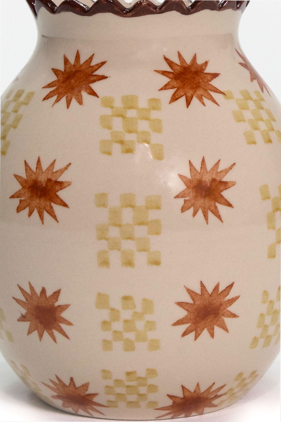 Beige vaas met print