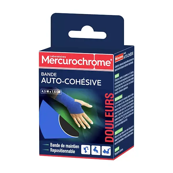 Fita autoadesiva de mercurocromo 4,5 m x 7,5 cm