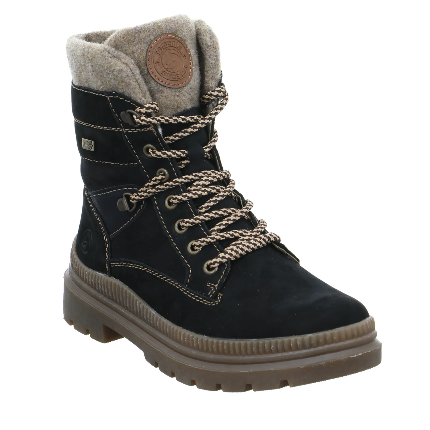 REMONTE Boot Schwarz Leder  mit TEX Membrane