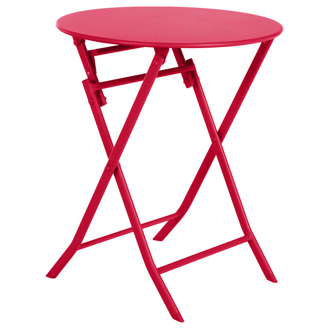 Ensemble table de jardin pliante ronde + 2 chaises GREENSBORO Grenade