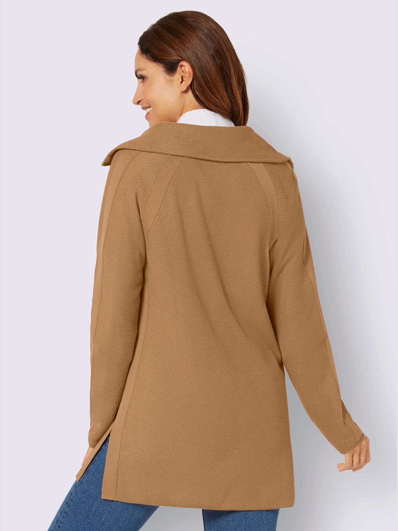 Veste longue en tricot longueur amovible