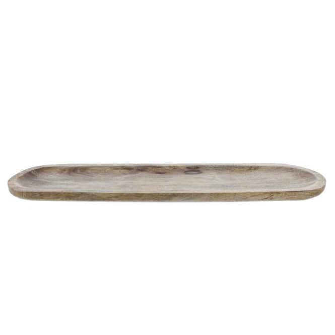 Dekoteller - oval - braun - ca. 60 x 15 x 3 cm