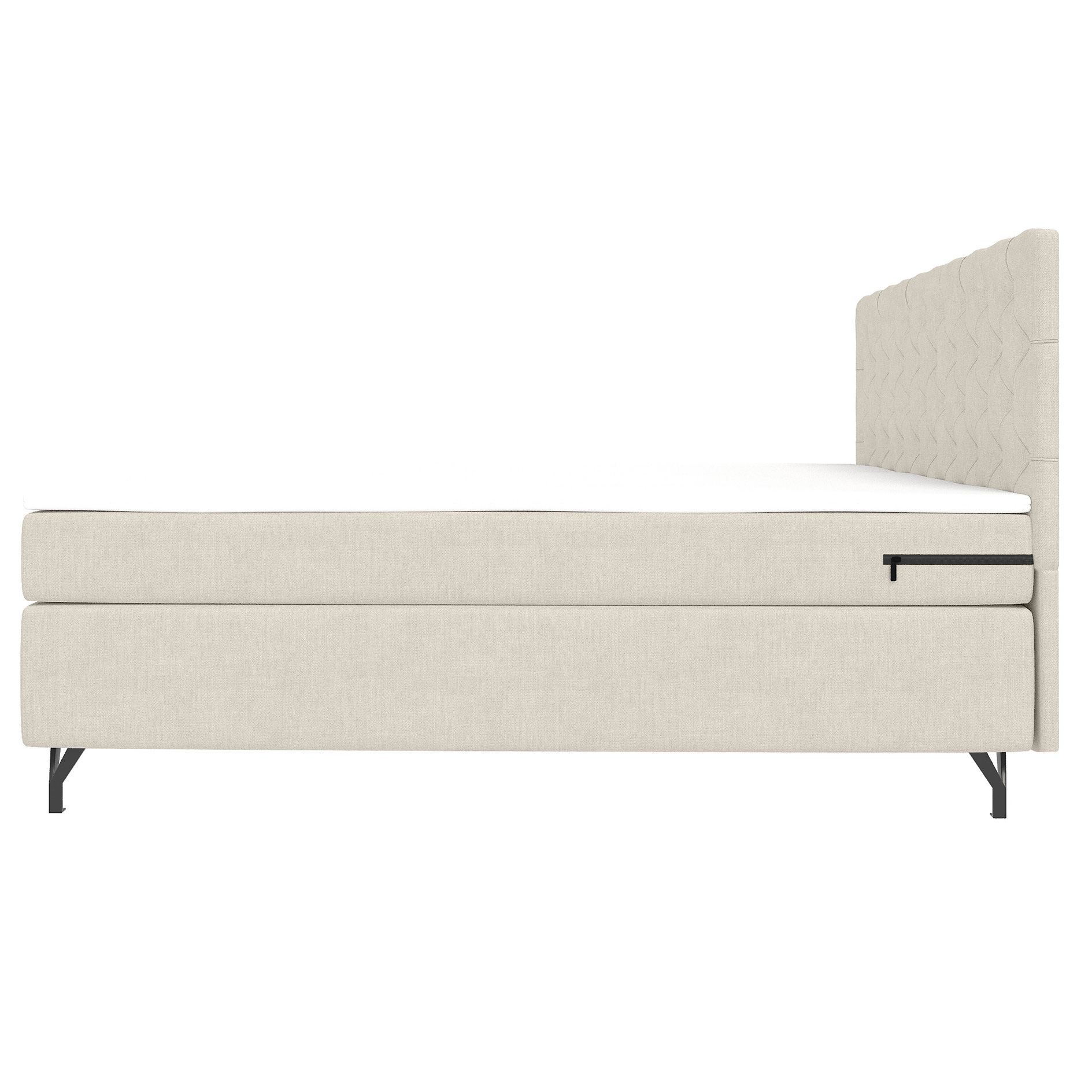 Boxspringbett - beige - inklusive Topper - 180x200 cm