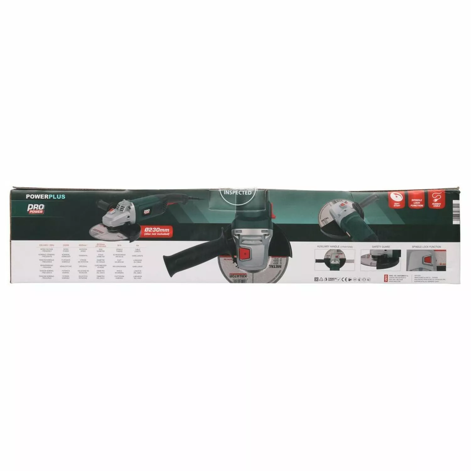 Powerplus POWP1030 Haakse slijper - 2300W - 230mm