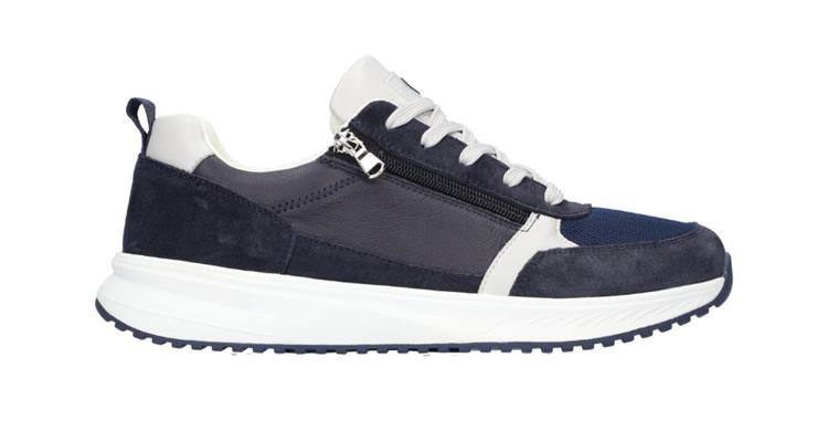Waldläufer 784001 Velours Mesh Flat blau