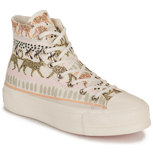 Converse - CHUCK TAYLOR ALL STAR  LIFT-ANIMAL ABSTRACT - Blanc/Multicolore