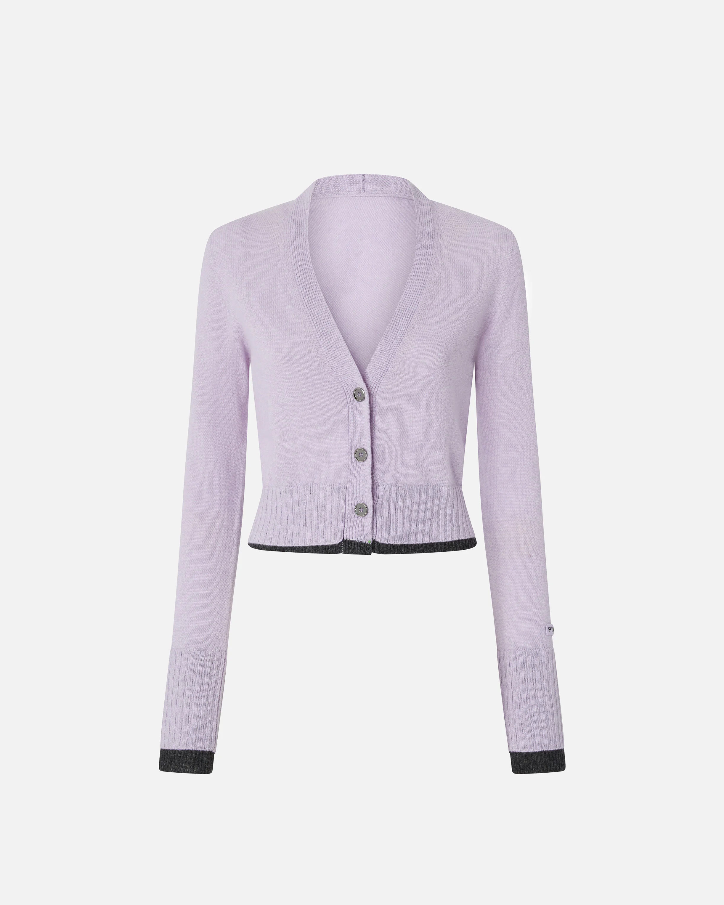 Cardigan court à détails contrastants | Rose