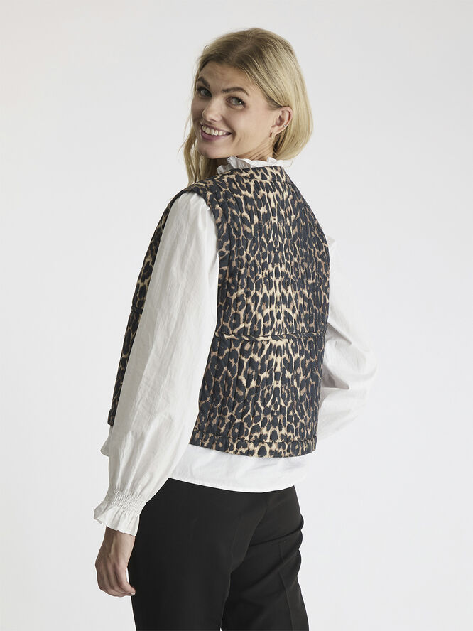 Neo Noir Crissa Leo Vest Leopard