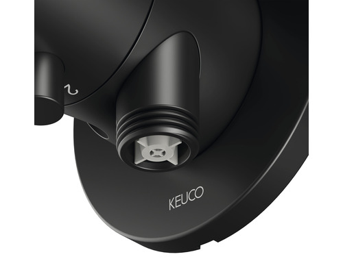 Omstelkraan met slangaansluiting en douchehouder KEUCO IXMO 1/2 inch zwart mat 59556371201