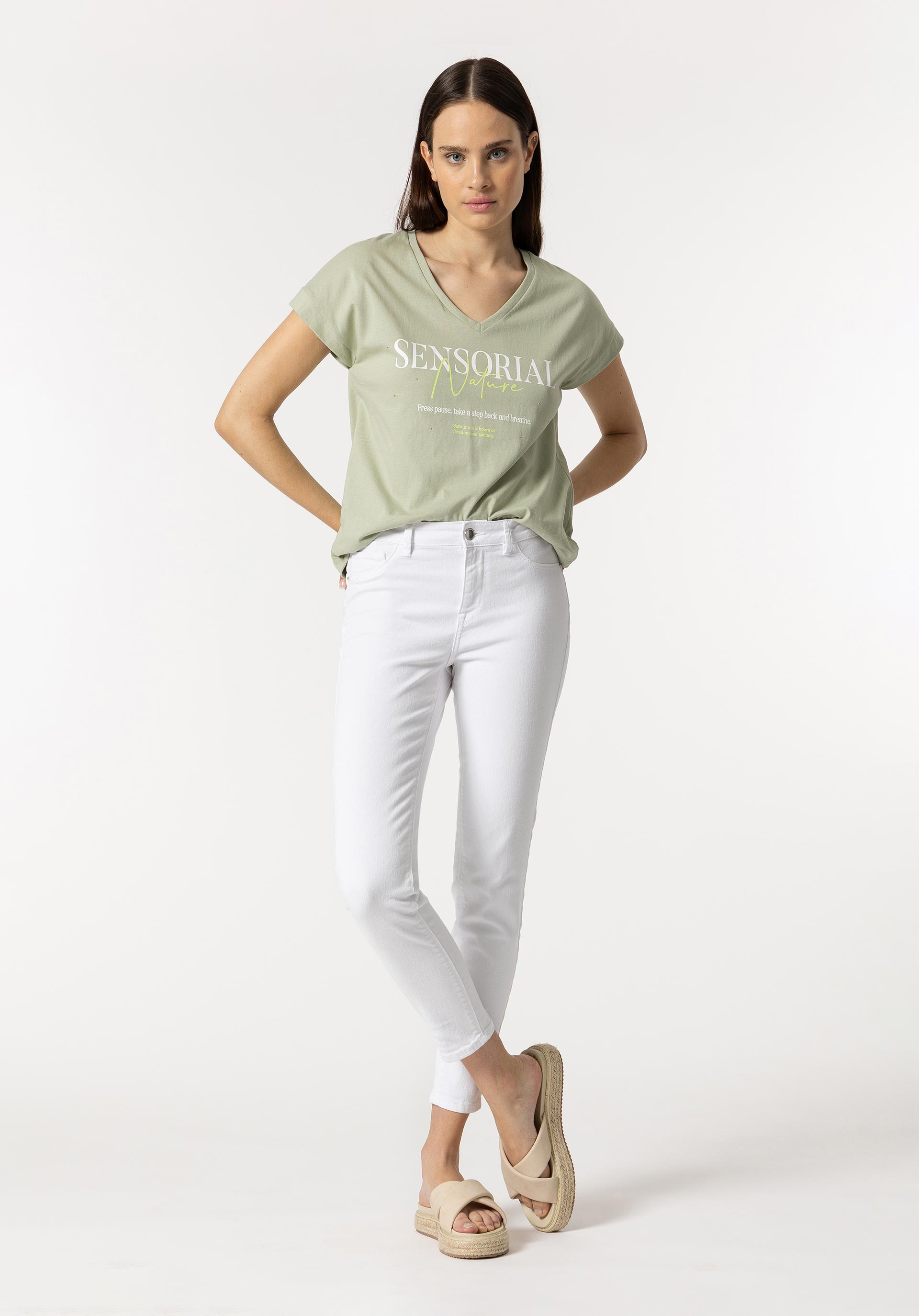 Jeans Light Push-up Skinny Cintura Média