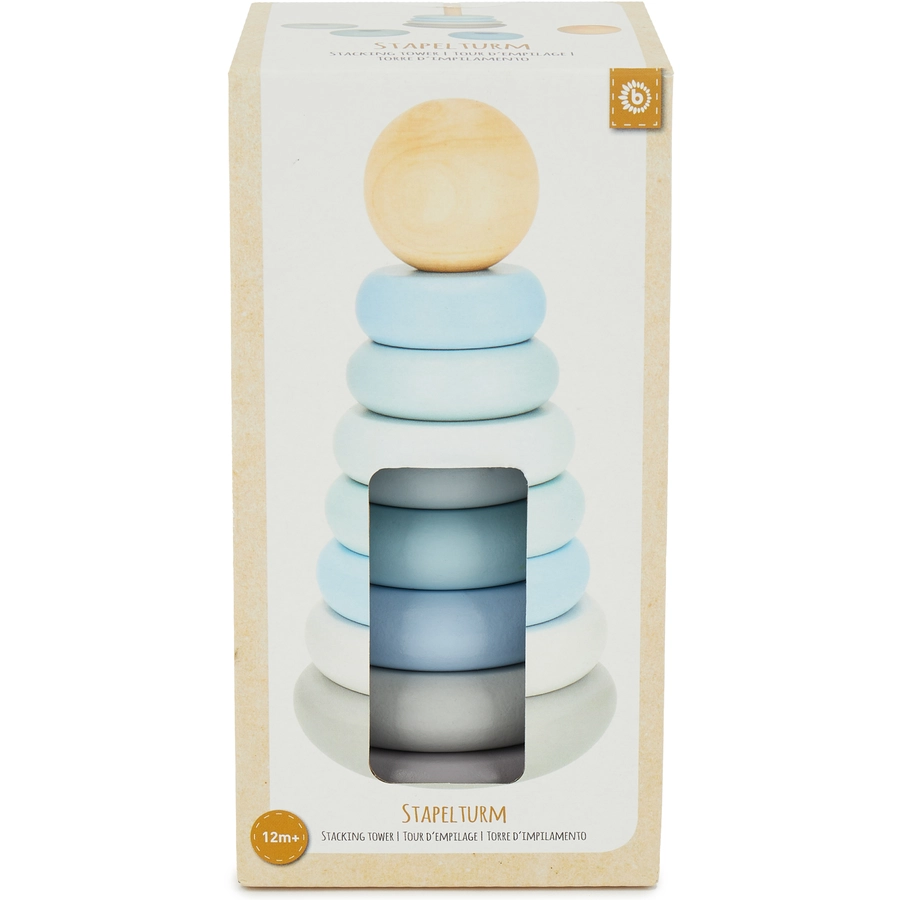 bieco Stapelturm blau-grau