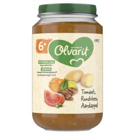 Olvarit Tomaat, rundvlees, aardappels en wortel 2-pack (vanaf 6 maanden)