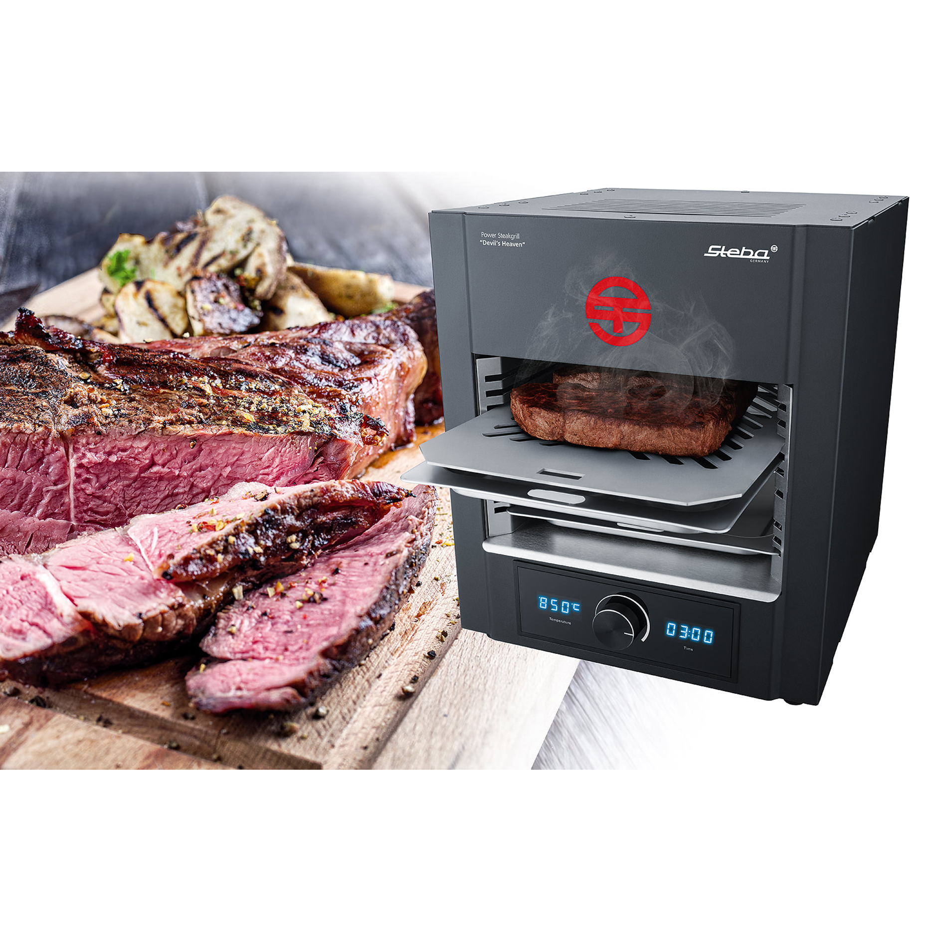 STEBA Power Steakgrill PS M2000 DEVIL’S HEAVEN - schwarz - 2000 Watt