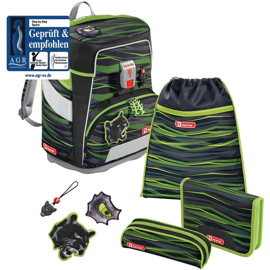 Step by Space - Schulranzen Set 5tlg. Wild Cat Chiko