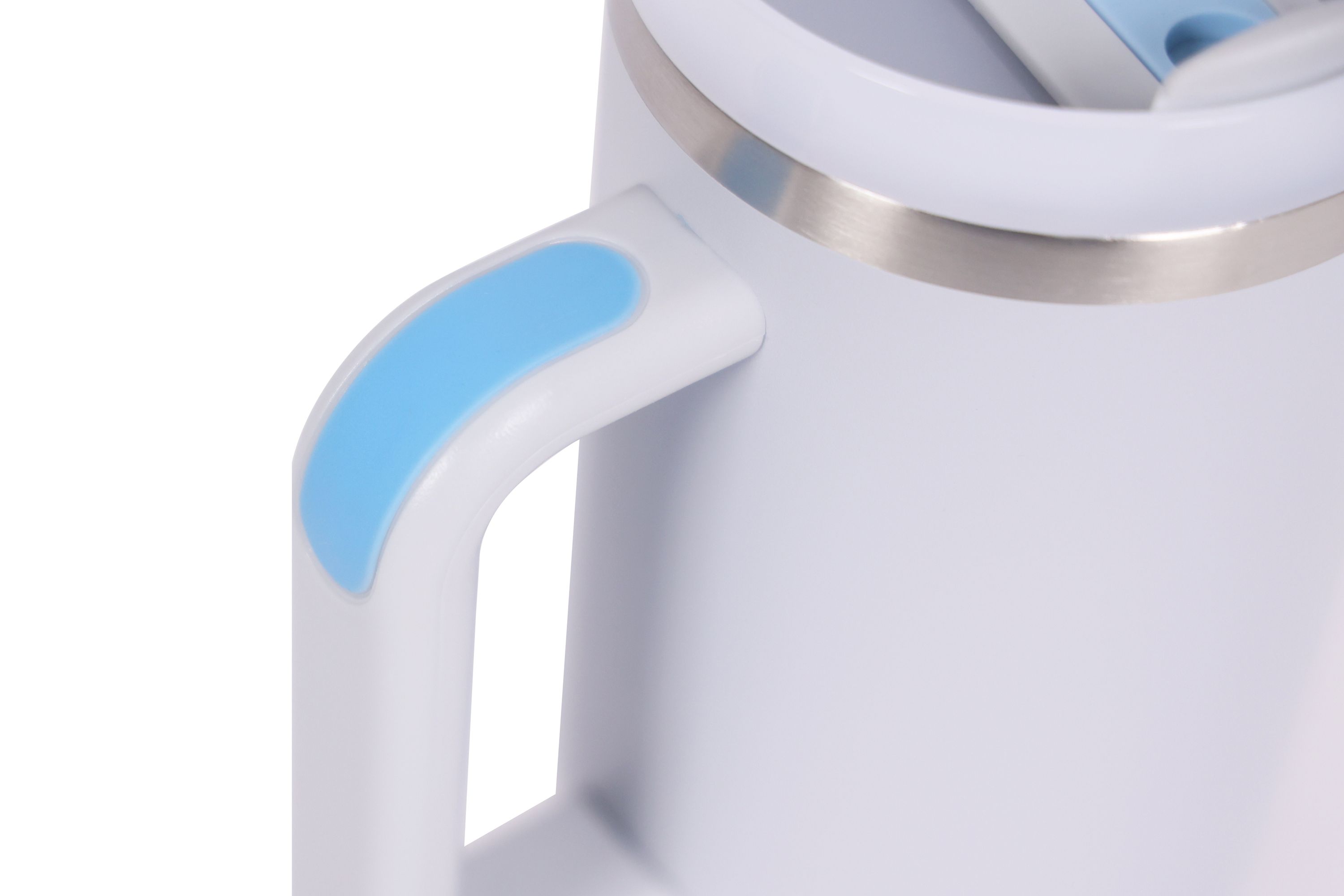 Thermobecher mit Strohhalm 1.1L weiss