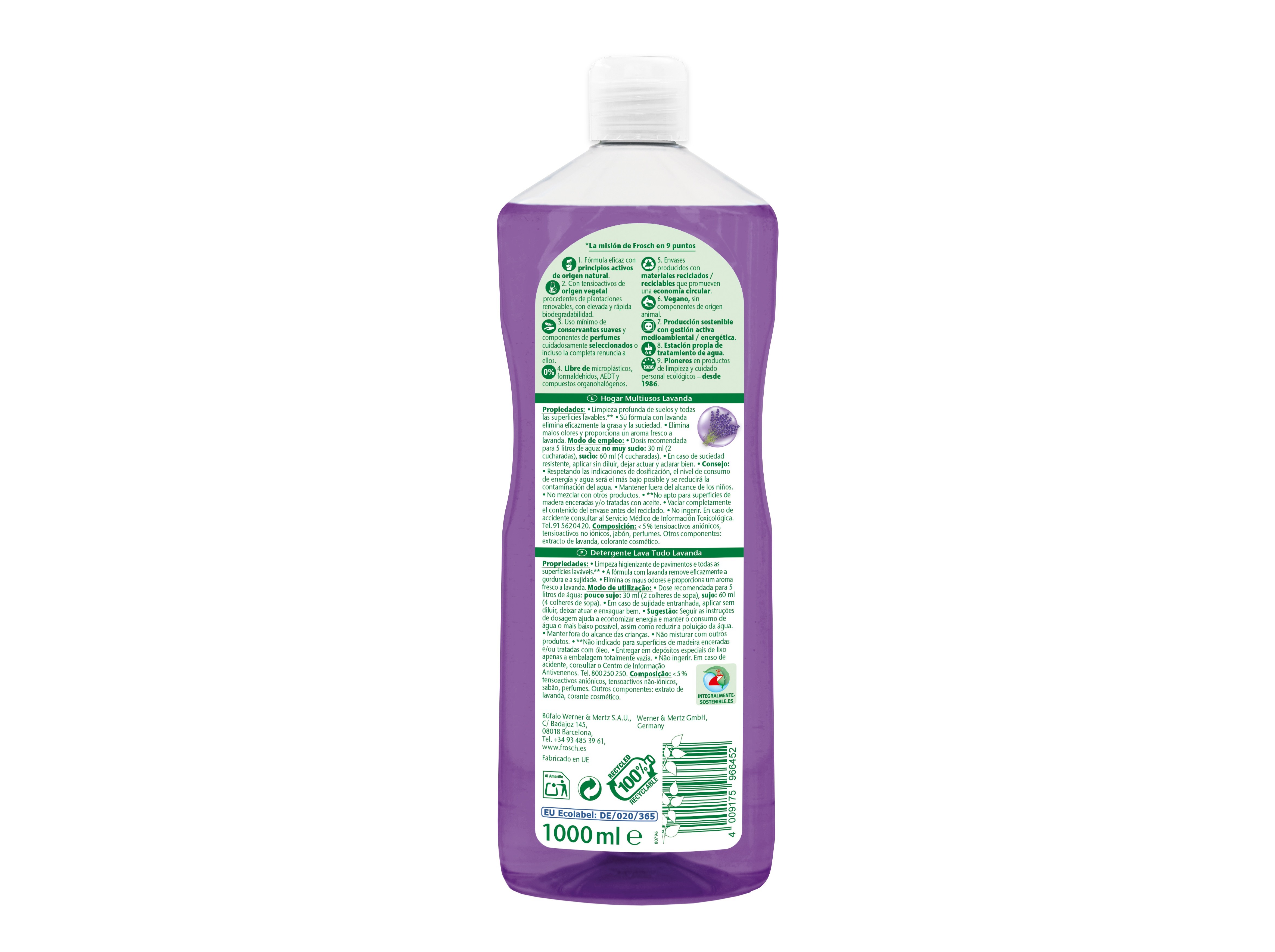 LIMPEZA MULTISUPERFÍCIES FROSCH LAVANDA 1L