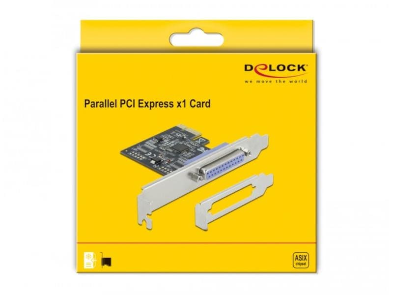 Delock PCI-Express-Karte 90500 1x Parallel (DB 25) PCIe-Schnittstellenerweiterungskarte: 1x DB25 Buchse (IEEE 1284)