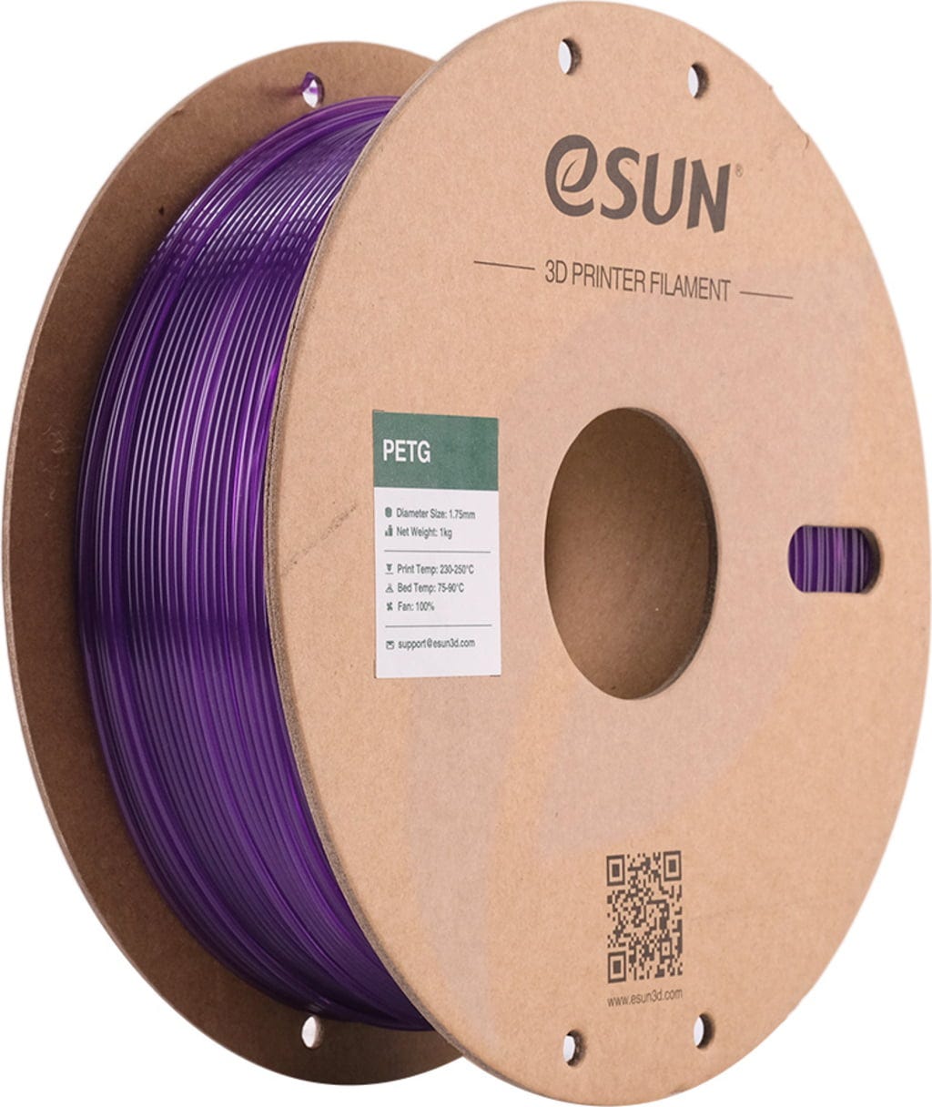 eSUN  PETG Translucent Purple, 1,75 mm / 1000 g    Lichtdurchlässiges Filament mit ausgezeichneter Schlagfestigkeit