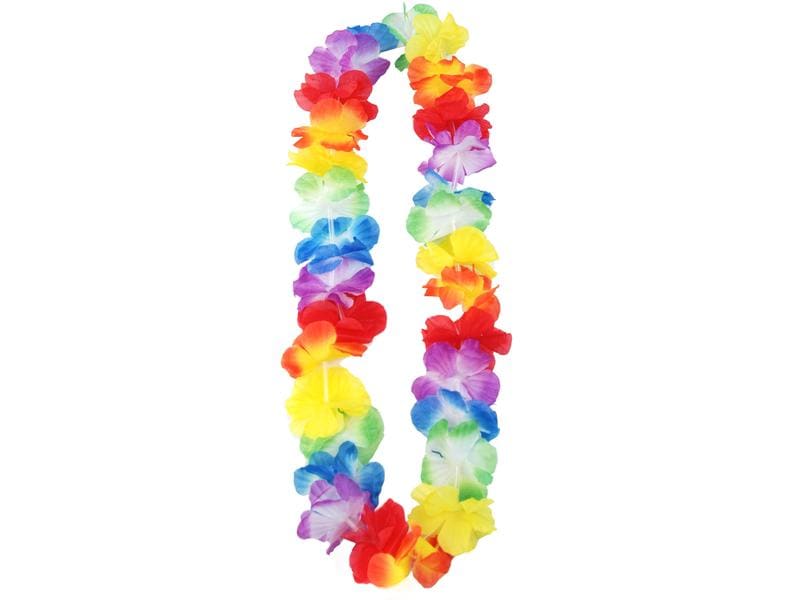 Partydeco Halskette Hawaii 90 cm, Mehrfarbig Blumenkette Hawaii